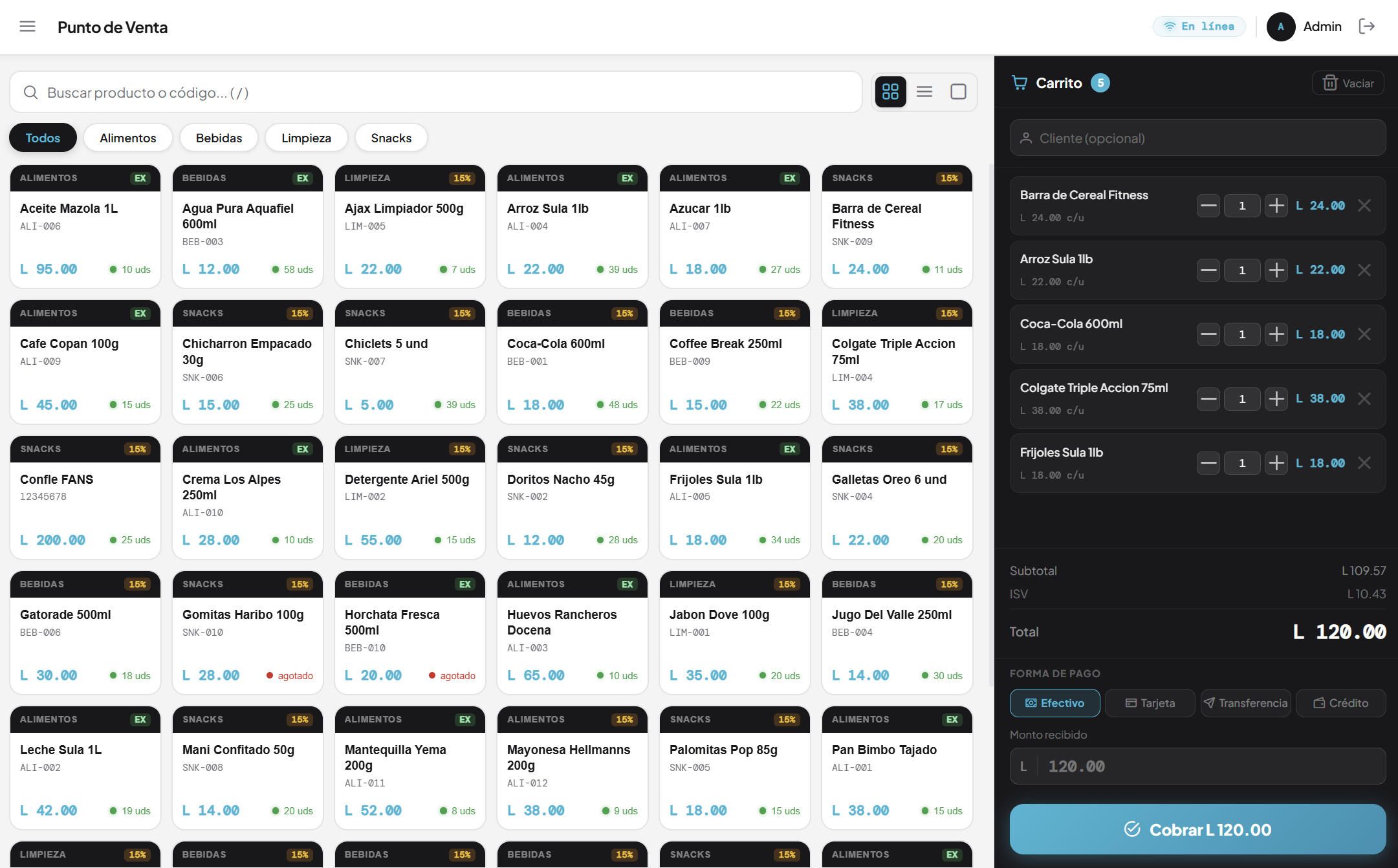 Syntax POS — Proceso de venta